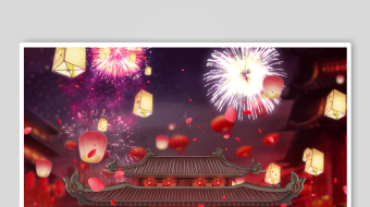 孔明灯背景视频素材-众图网