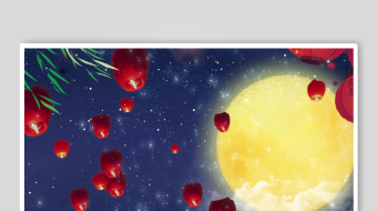 孔明灯背景视频素材-众图网