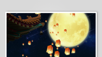 孔明灯背景视频素材-众图网