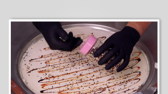 炒酸奶冰淇淋视频素材-众图网