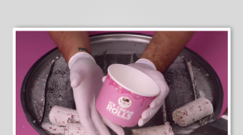 炒酸奶冰淇淋视频素材-众图网