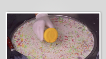 炒酸奶冰淇淋视频素材-众图网