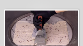 炒酸奶冰淇淋视频素材-众图网