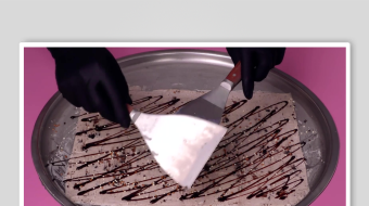 炒酸奶冰淇淋视频素材-众图网