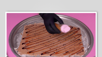 炒酸奶冰淇淋视频素材-众图网