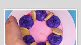 蛋糕裱花视频素材-众图网