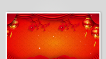 喜庆中式红色舞台场景-众图网