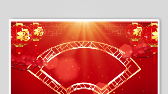 喜庆中式拱门装饰场景-众图网