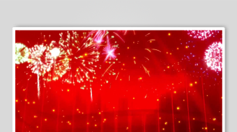 喜庆红背景烟花绽放-众图网