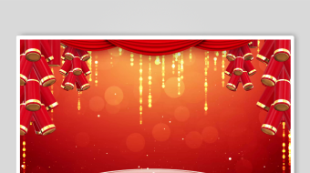 喜庆红色舞台背景布置-众图网