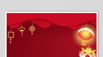 喜庆中国风春节装饰画面-众图网