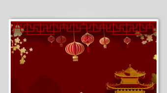 中式喜庆场景古典建筑元素-众图网