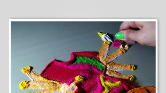 地画手工沙背景素材-众图网