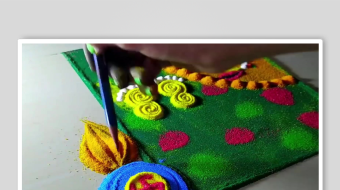 地画手工沙背景素材-众图网