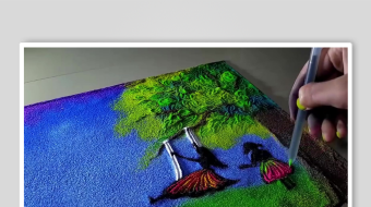 地画手工沙背景素材-众图网