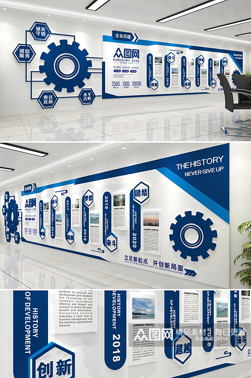 公司年度发展历程企业文化墙素材