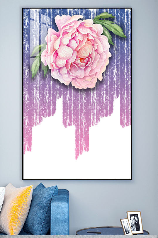 手绘油画玫瑰花朵装饰画