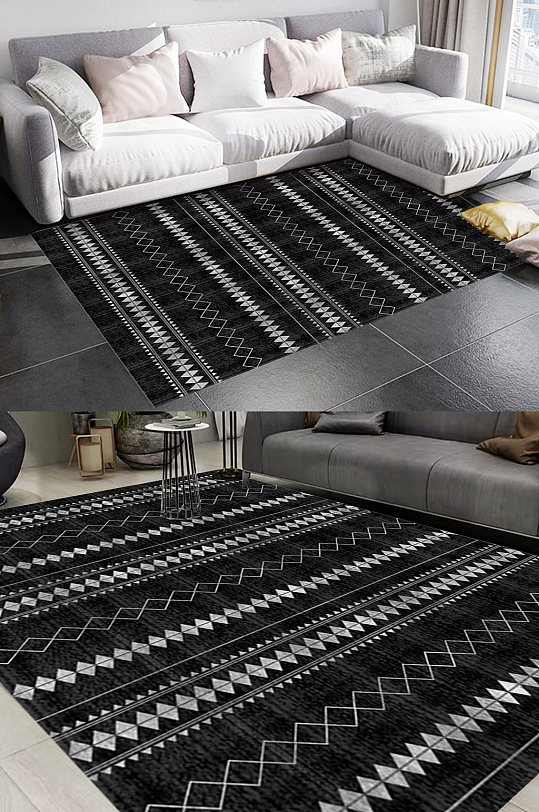 摩洛哥床边毯地毯地垫图案-众图网