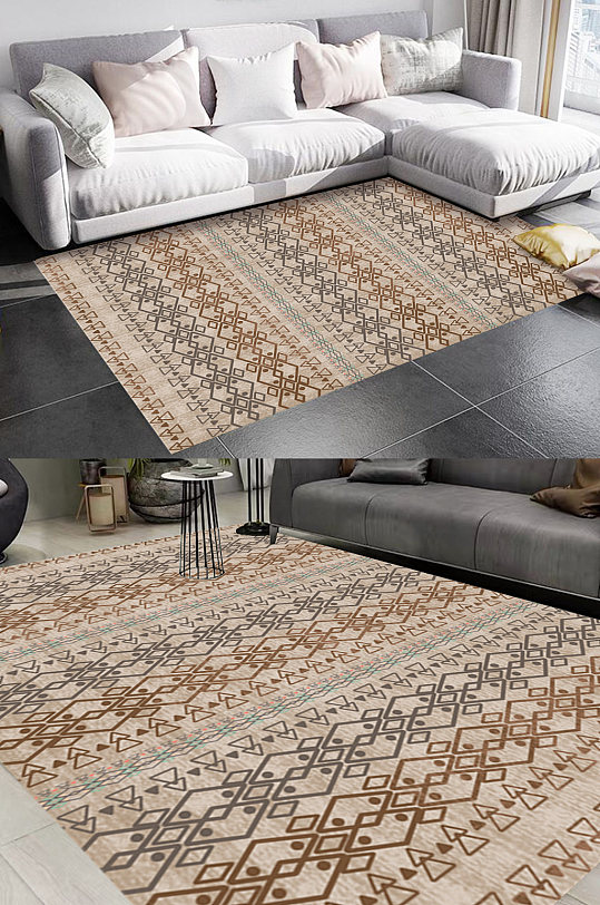 土耳其床边毯地毯地垫图案-众图网