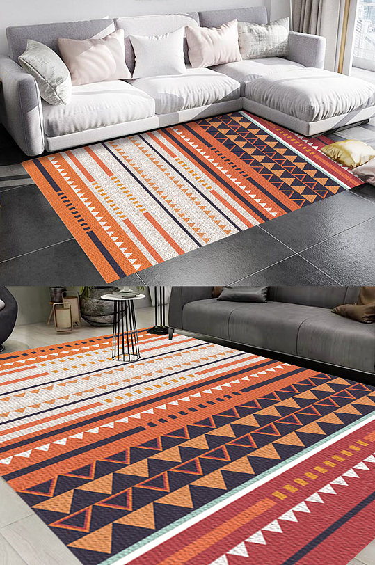 北欧摩洛哥风格地毯图案-众图网