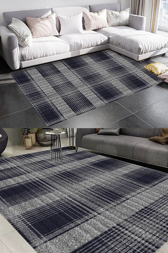 苏格兰格子风格地毯图案-众图网