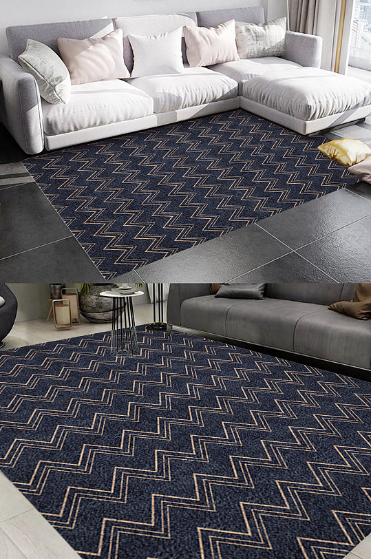 效果条波浪风格地毯图案-众图网