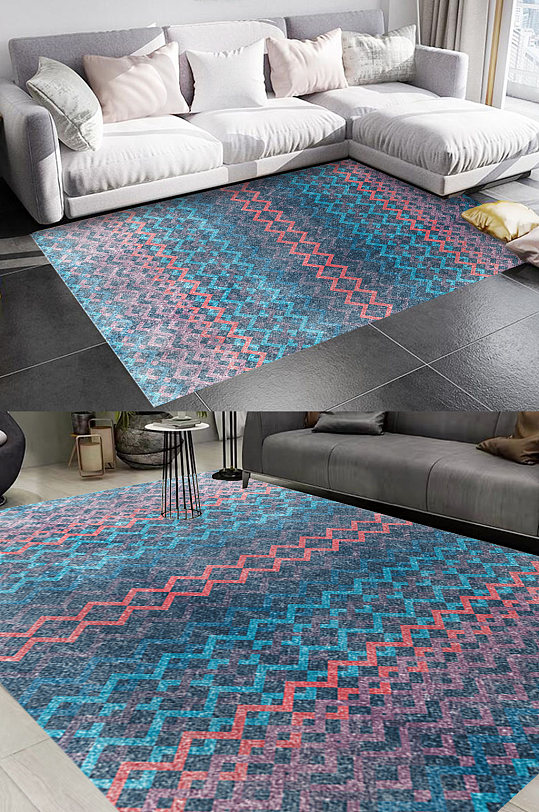 北欧纹理肌理风格地毯图案-众图网