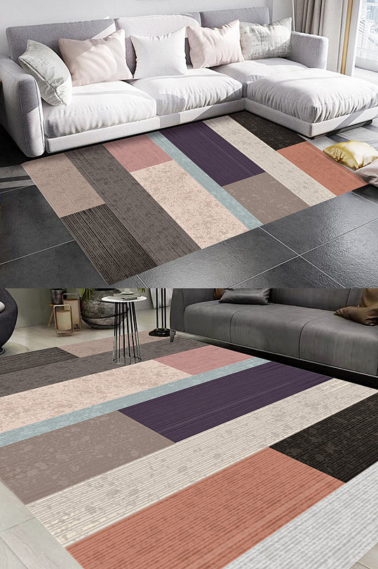 北欧墙砖风格地毯图案-众图网