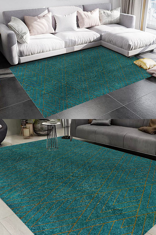 纯色墨绿色风格地毯图案-众图网