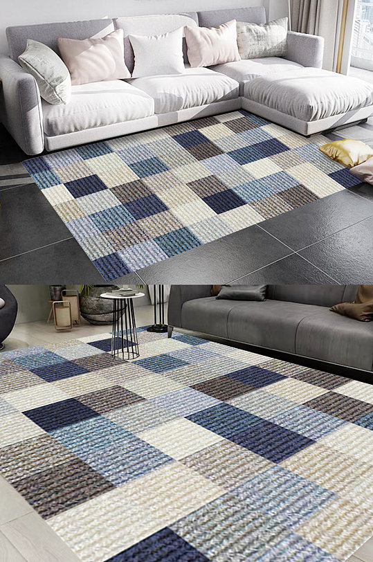 正方形灰色风格地毯图案-众图网