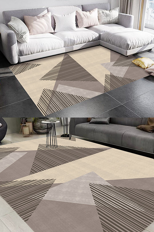 灰色莫兰迪风格地毯图案-众图网