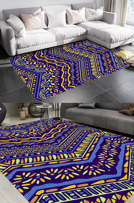 摩洛哥民族风格地毯图案-众图网