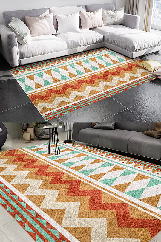 民族土耳其风格地毯图案-众图网