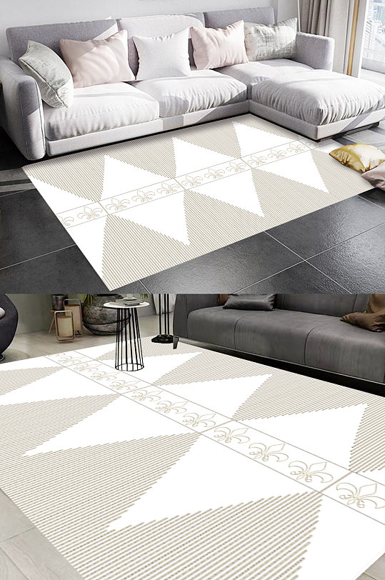 灰色淡雅风格地毯图案-众图网