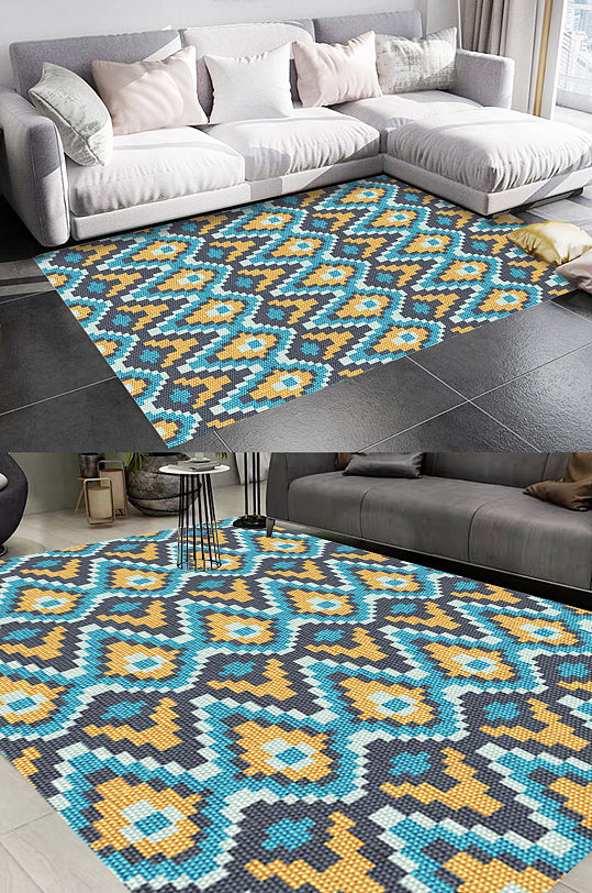 摩洛哥土耳其风格地毯图案-众图网