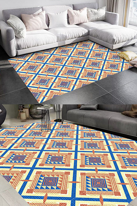 摩洛哥民族风风格地毯图案-众图网