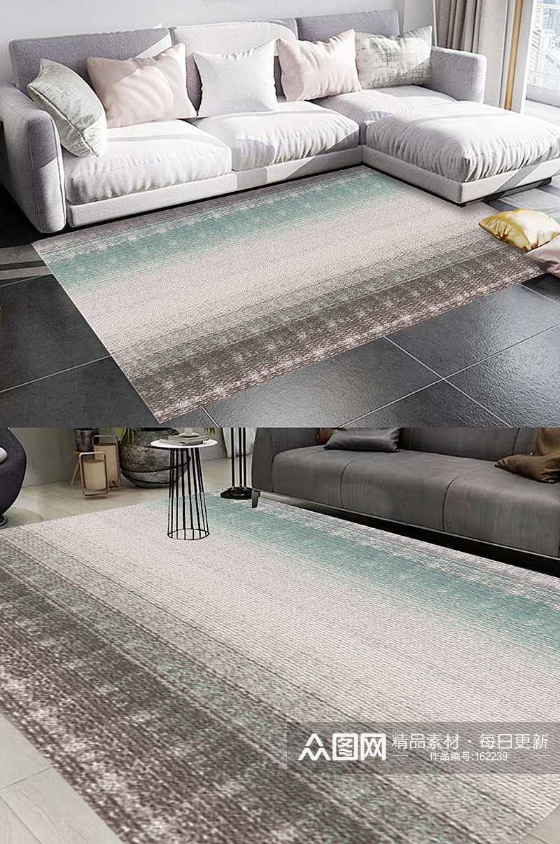 布纹莫兰迪风格地毯图案素材