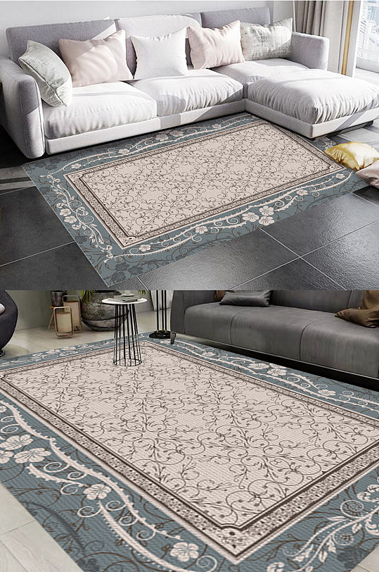 摩洛哥复古风格地毯图案-众图网