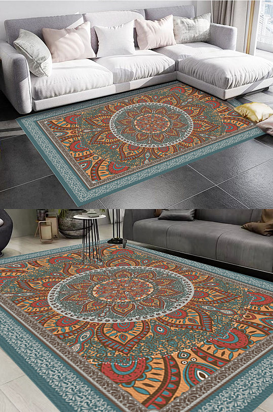 古典宫廷高端格地毯图案-众图网