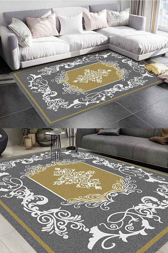 欧式高端大气风格地毯图案-众图网