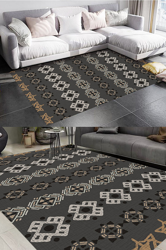 摩洛哥花纹风格地毯图案-众图网