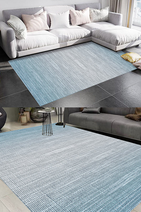 蓝色土耳其风格地毯图案-众图网