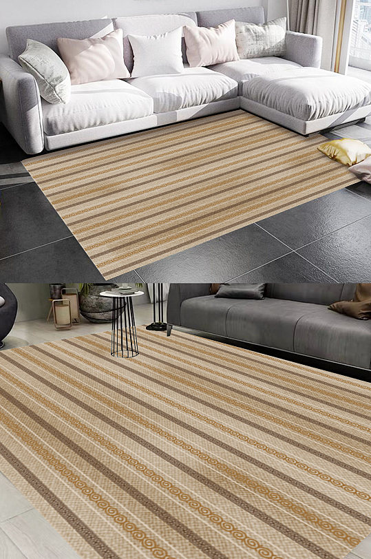 竖纹编织花纹风格地毯图案-众图网