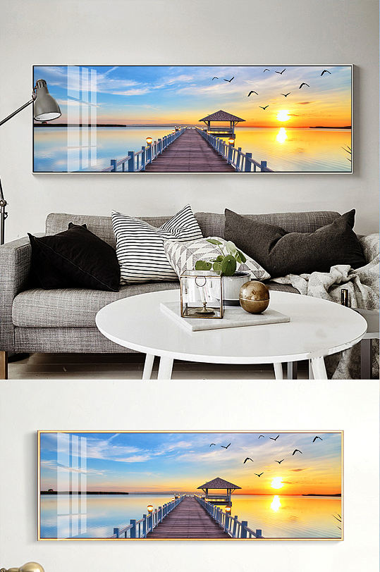 日落落日床头装饰画-众图网