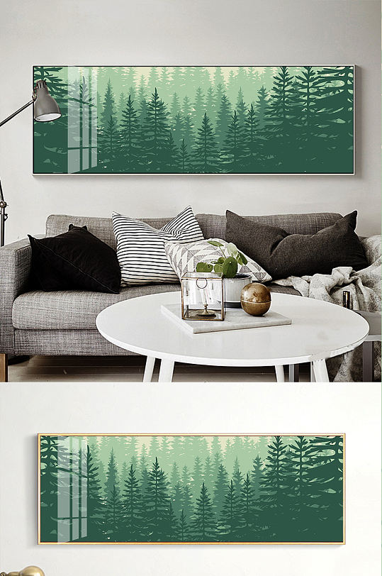 森林大树床头装饰画