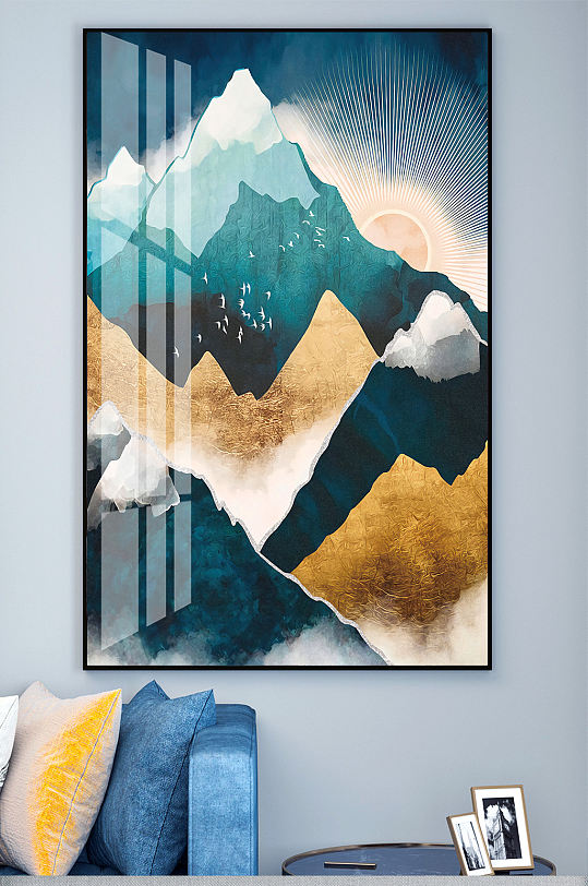 抽象意境装饰画玄关山