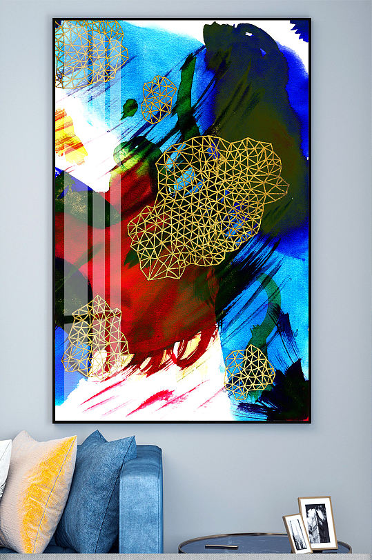 铂金油彩装饰画玄