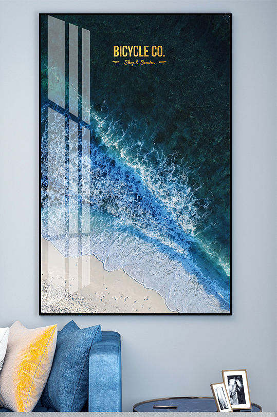 大海沙滩装饰画玄关