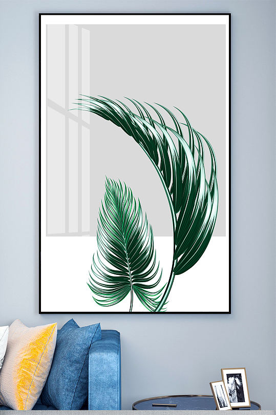 绿叶植物INS装饰画玄关