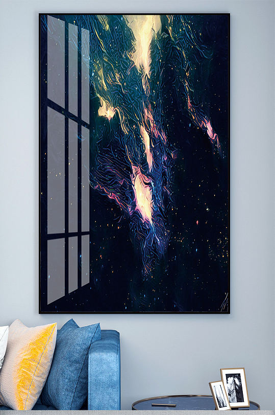 星空抽象装饰画玄关